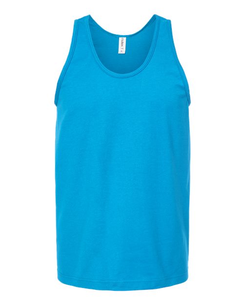 Unisex Fine Jersey Tank Top - Turquoise Front