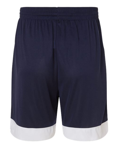 Unisex Match-Up Basketball Shorts - Navy/ White Back