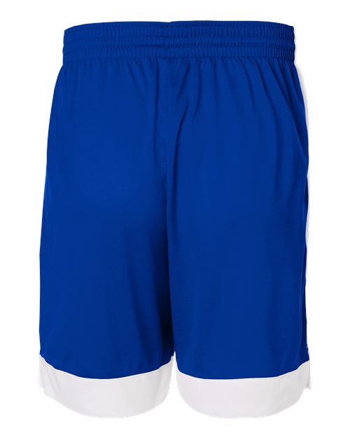 Unisex Match-Up Basketball Shorts - Royal/ White Back