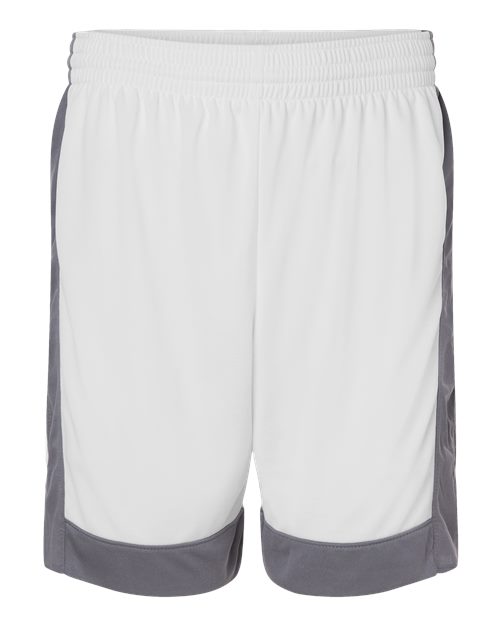 Unisex Match-Up Basketball Shorts - White/ Graphite Front