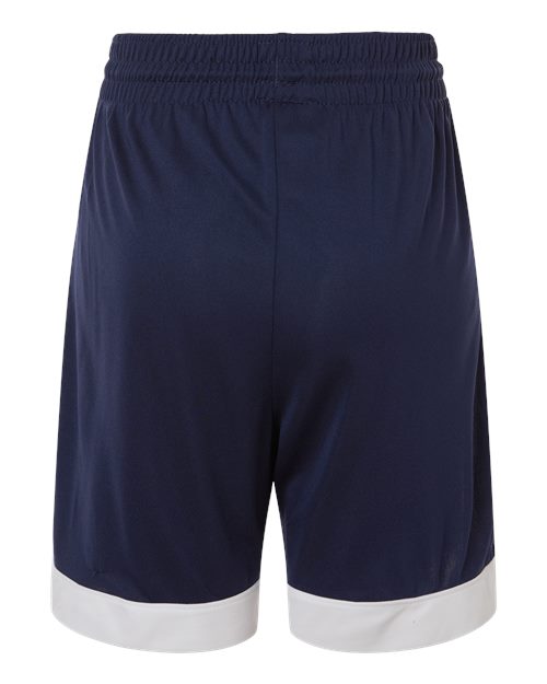 Youth Match-Up Basketball Shorts - Navy/ White Back