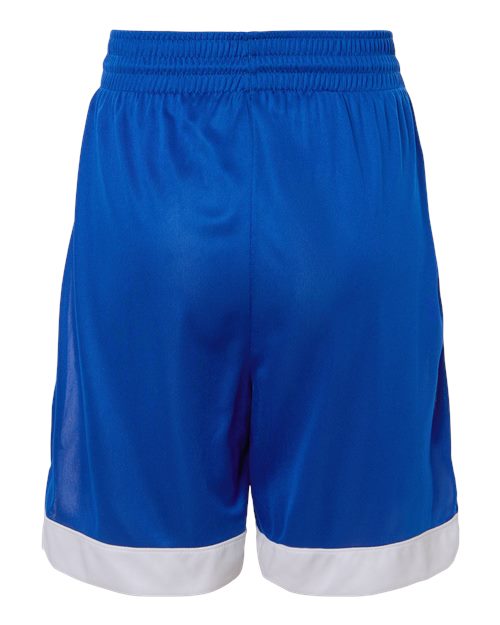 Youth Match-Up Basketball Shorts - Royal/ White Back