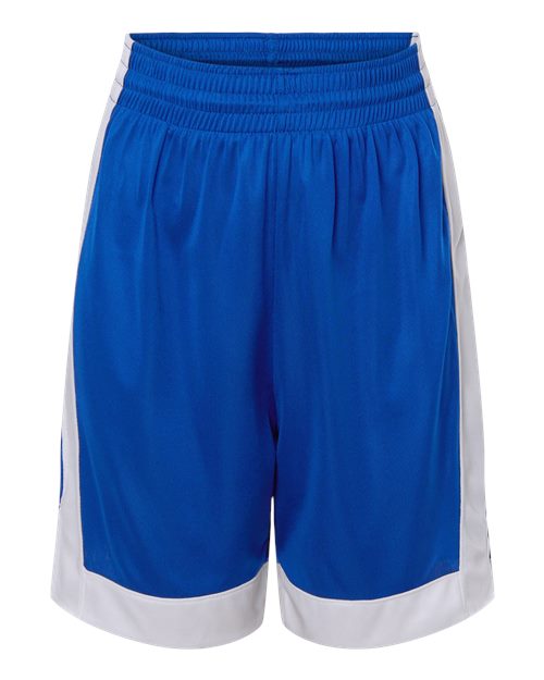 Youth Match-Up Basketball Shorts - Royal/ White Front