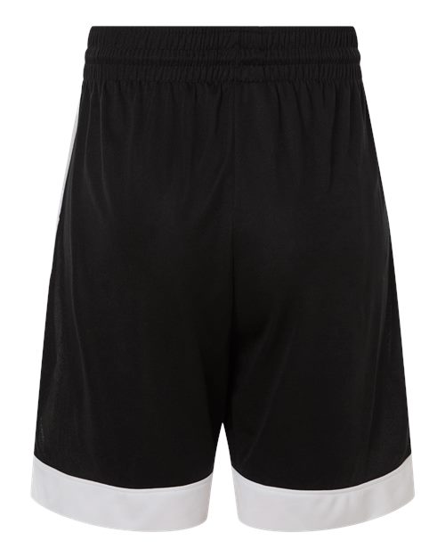 Youth Match-Up Basketball Shorts - Black/ White Back