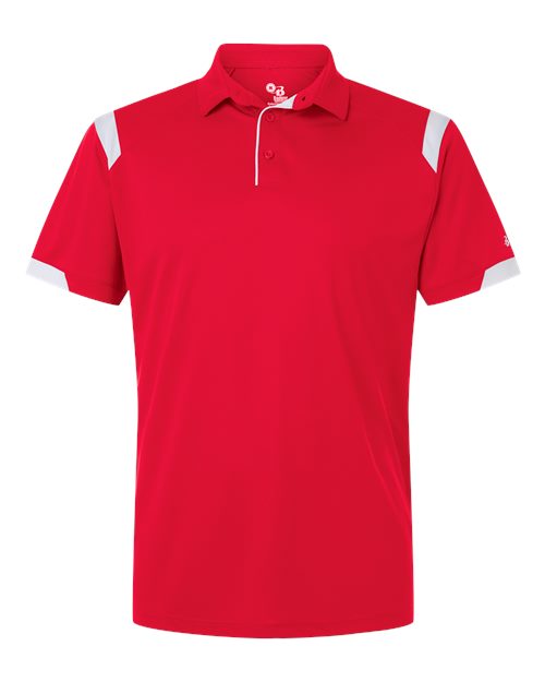 Unisex On the Rise Polo - Red/ White Front