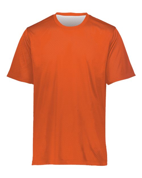 Unisex Mesh Reversible Jersey - Orange/ White Front