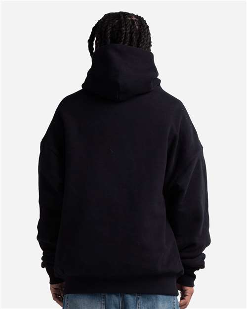 Unisex Garment-Dyed Double Layer Reversible Hooded Sweatshirt - Black Back