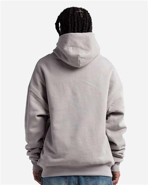Unisex Garment-Dyed Double Layer Reversible Hooded Sweatshirt - Fog Grey Back