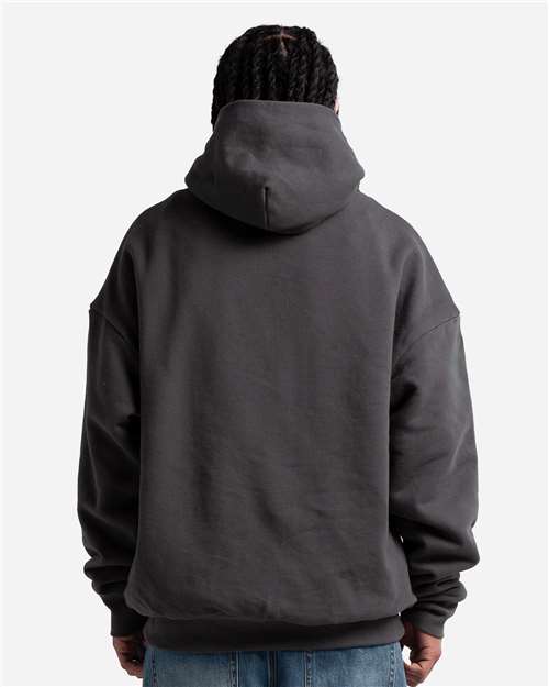 Unisex Garment-Dyed Double Layer Reversible Hooded Sweatshirt - Gunmetal Back
