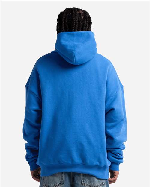 Unisex Garment-Dyed Double Layer Reversible Hooded Sweatshirt - Military Blue Back