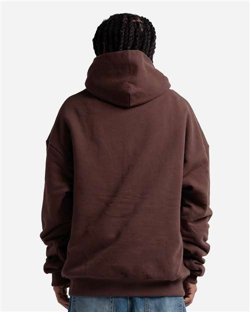 Unisex Garment-Dyed Double Layer Reversible Hooded Sweatshirt - Mocha Back