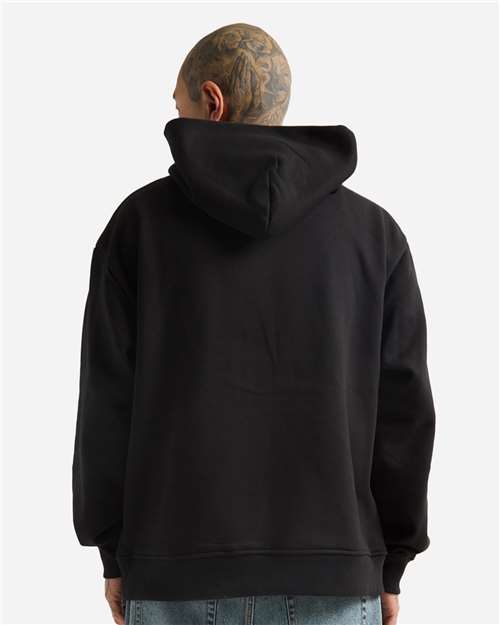 Unisex Essential Super Heavyweight Hooded Sweatshirt - Black Back