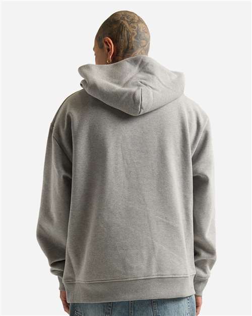 Unisex Essential Super Heavyweight Hooded Sweatshirt - Heather Grey Back