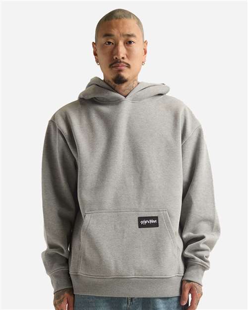 Unisex Essential Super Heavyweight Hooded Sweatshirt - Heather Grey Front