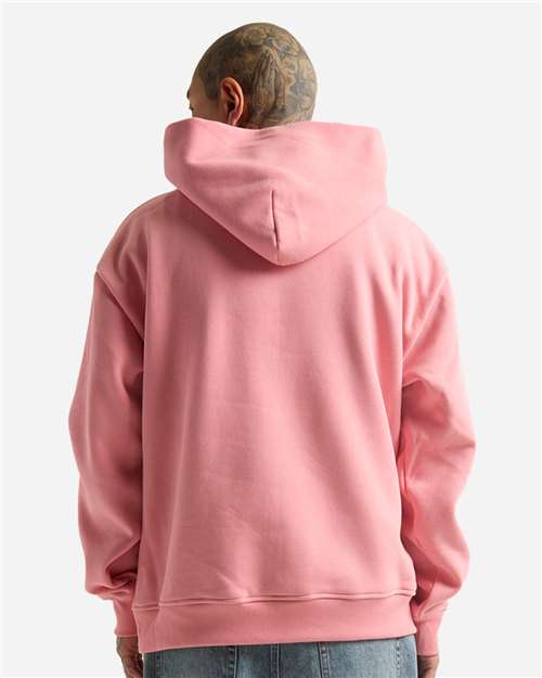 Unisex Essential Super Heavyweight Hooded Sweatshirt - Pastel Pink Back