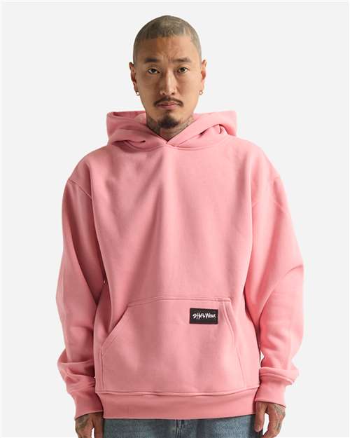 Unisex Essential Super Heavyweight Hooded Sweatshirt - Pastel Pink Front