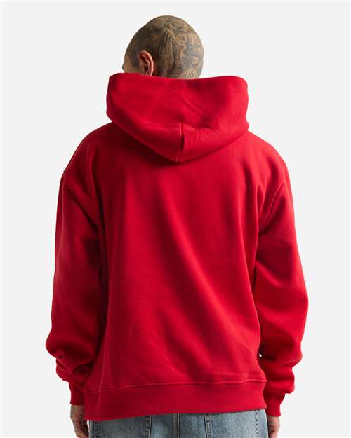 Unisex Essential Super Heavyweight Hooded Sweatshirt - Red Back