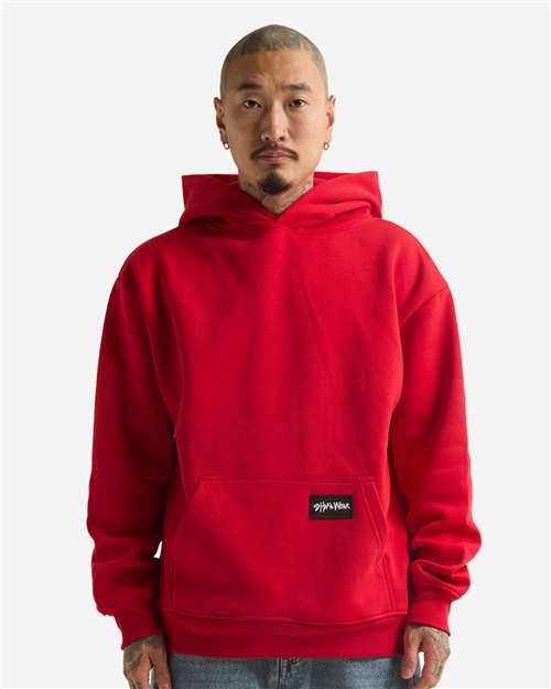 Unisex Essential Super Heavyweight Hooded Sweatshirt - Red Front