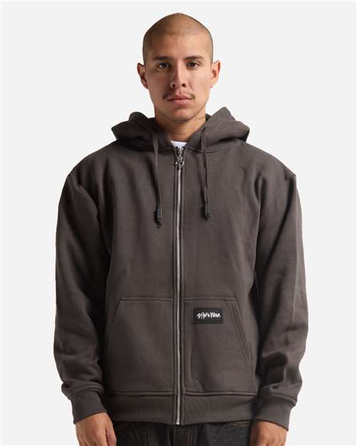 Unisex Essential Super Heavyweight Full-Zip Hooded Sweatshirt - Shadow Front