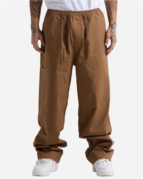 Men's Lounge Cotton Pants - Brown Front