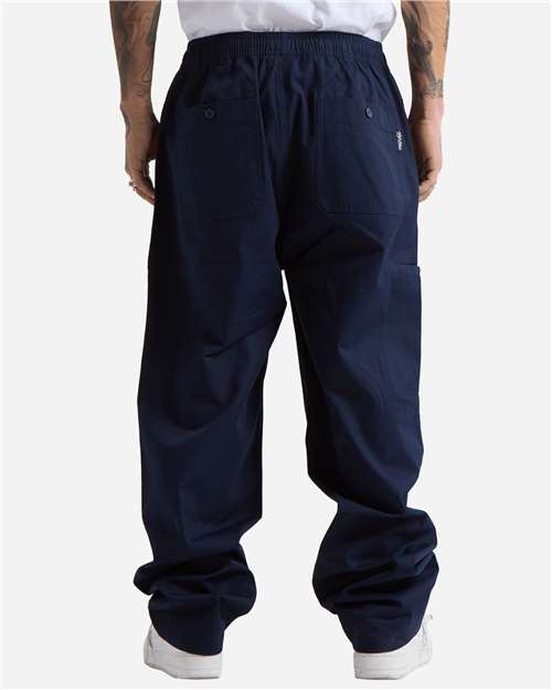 Men's Lounge Cotton Pants - Navy Back