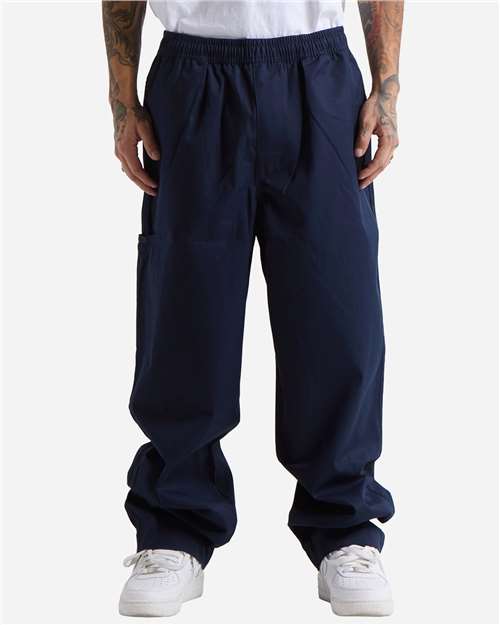 Men's Lounge Cotton Pants - Navy Front