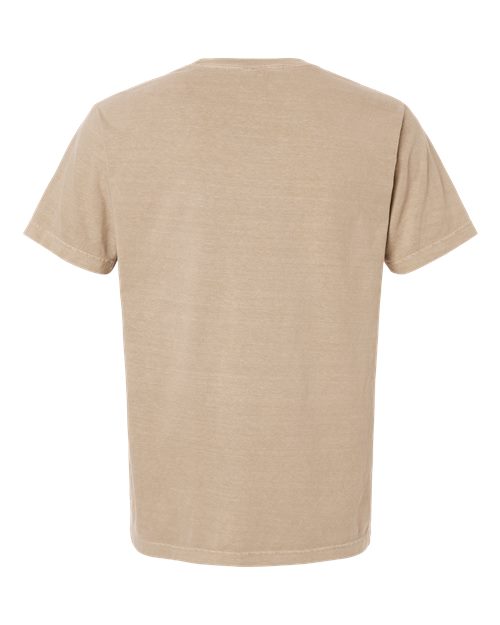 Unisex Heavyweight Garment-Dyed Tee - Khaki Back