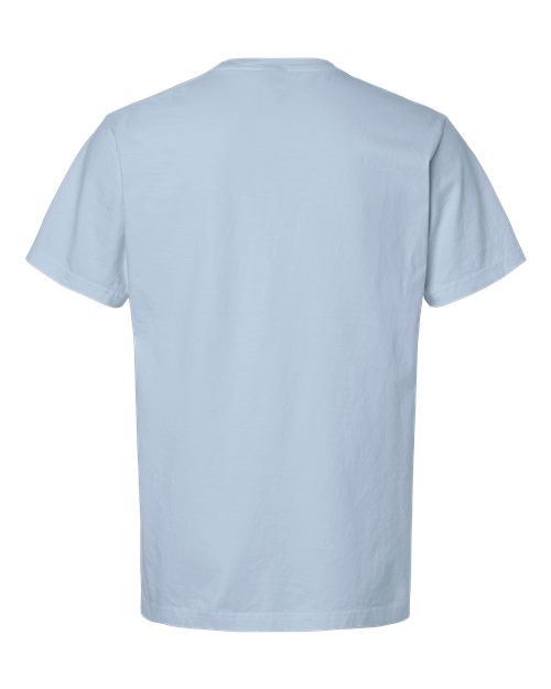 Unisex Heavyweight Garment-Dyed Tee - Light Washed Denim Back