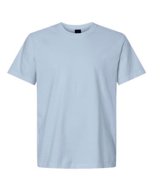 Unisex Heavyweight Garment-Dyed Tee - Light Washed Denim Front