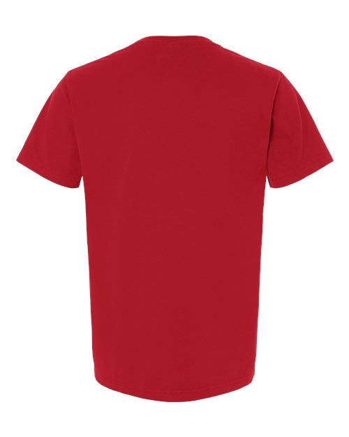 Unisex Heavyweight Garment-Dyed Tee - Pop Red Back