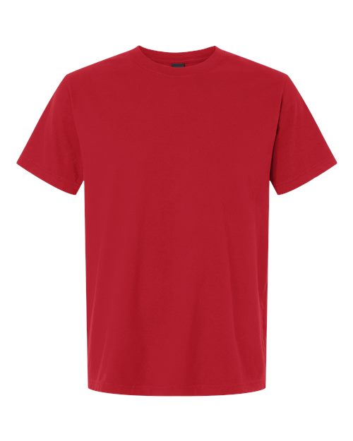 Unisex Heavyweight Garment-Dyed Tee - Pop Red Front