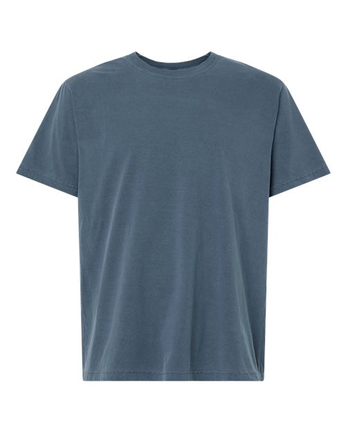 Unisex Heavyweight Garment-Dyed Tee - Washed Denim Front