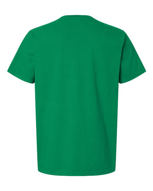 Unisex Heavyweight Garment-Dyed Tee - Washed Kelly Back
