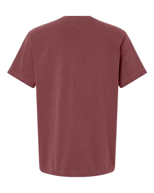 Unisex Heavyweight Garment-Dyed Tee - Washed Maroon Back
