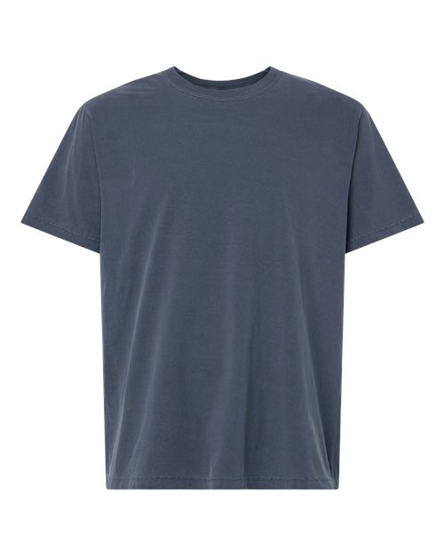 Unisex Heavyweight Garment-Dyed Tee - Washed Navy Front