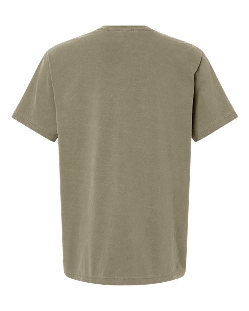 Unisex Heavyweight Garment-Dyed Tee - Washed Olive Back
