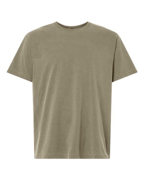 Unisex Heavyweight Garment-Dyed Tee - Washed Olive Front