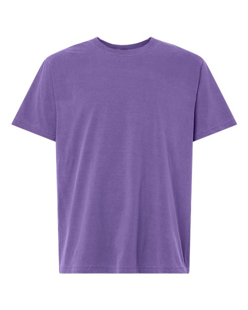 Unisex Heavyweight Garment-Dyed Tee - Washed Purple Front