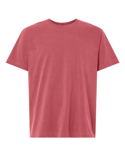Unisex Heavyweight Garment-Dyed Tee - Washed Red Front