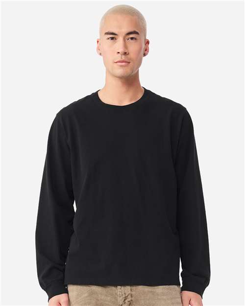 BELLA + CANVAS Unisex Heavyweight Garment-Dyed Long Sleeve Tee - Model Front