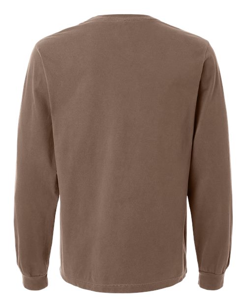 Unisex Heavyweight Garment-Dyed Long Sleeve Tee - Washed Cocoa Back