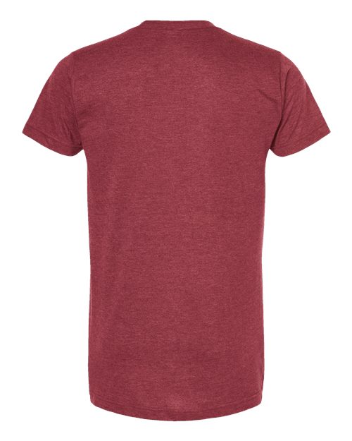 Unisex Fine Jersey T-Shirt - Heather Cardinal Back