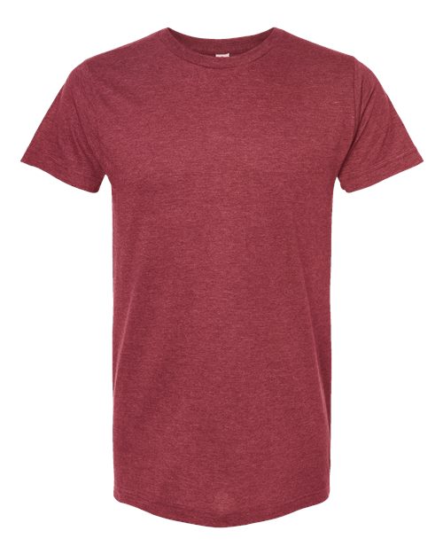 Unisex Fine Jersey T-Shirt - Heather Cardinal Front