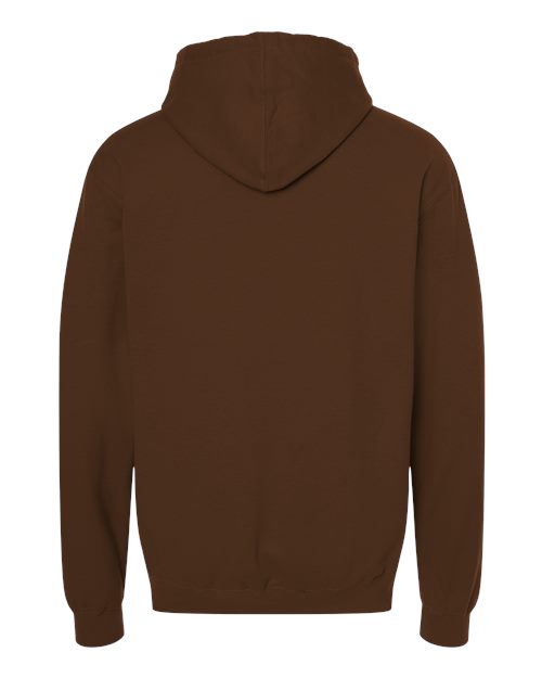 Unisex Fleece Hooded Sweatshirt - Brown Back