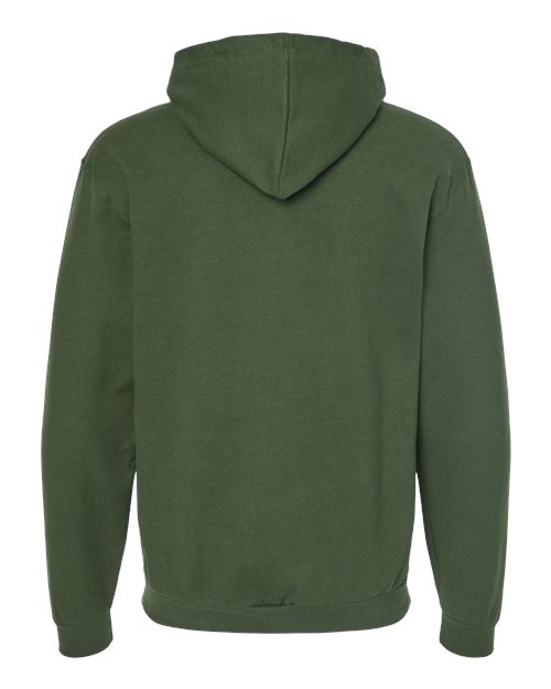 Unisex Full-Zip Hooded Sweatshirt - Military Green Back