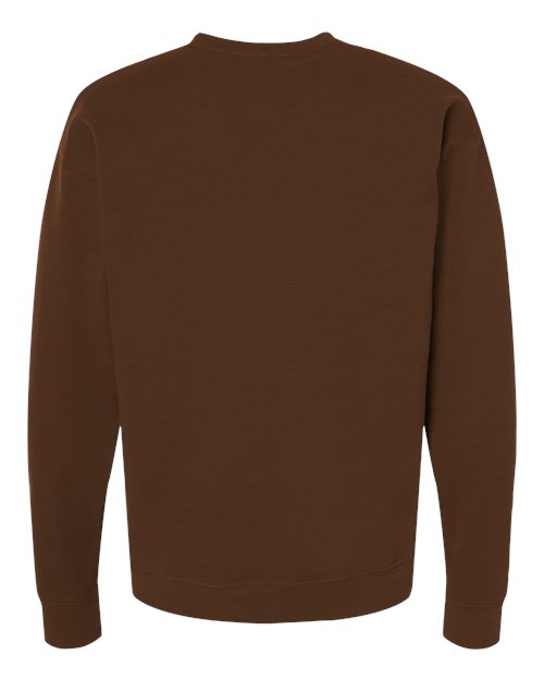 Unisex Fleece Crewneck Sweatshirt - Brown Back