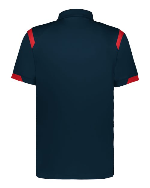 Unisex On the Rise Polo - Navy/ Red Back