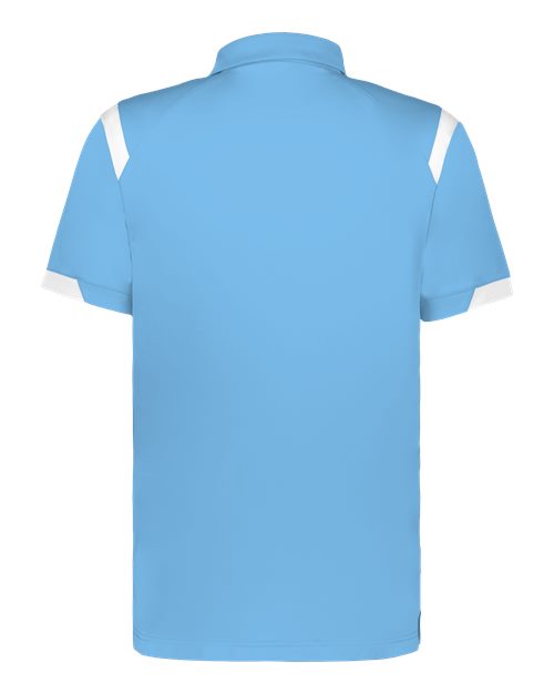 Unisex On the Rise Polo - Columbia Blue/ White Back