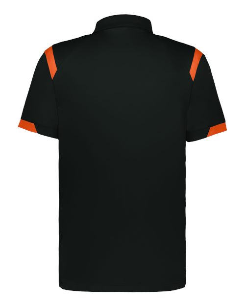 Unisex On the Rise Polo - Black/ Burnt Orange Back