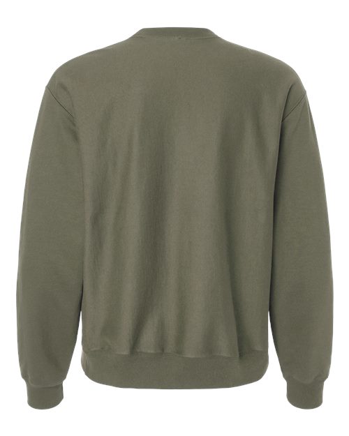 Unisex Beefy® Sweats Premium Heavyweight Crewneck Sweatshirt - Fatigue Green Back